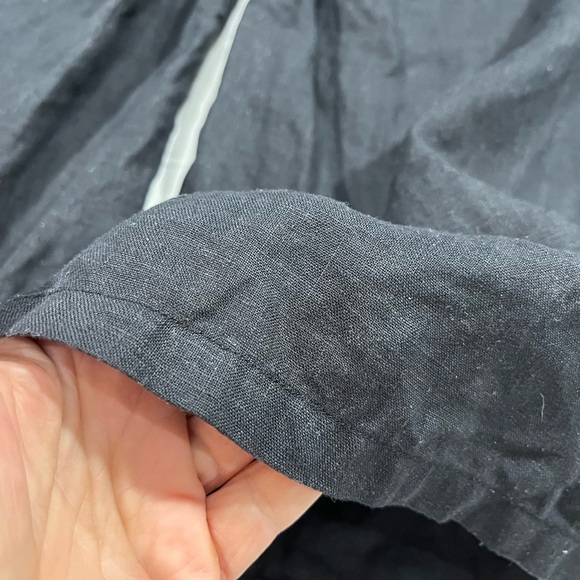 H BY HALSTON WIDE LEG CROP LINEN PANTS - Picture 10 of 14